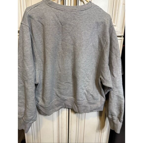 Frankie Shop Women's Crew Neck Oversized Pullover Sweatshirt Gray Medium - Picture 5 of 8